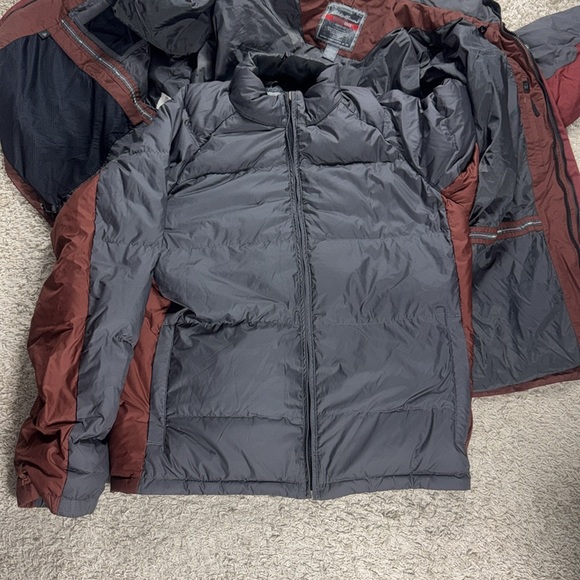 EUC Men’s Eddie Bauer Weatheredge Goose Down Hooded Parka Jacket Size XXL Tall - Picture 10 of 12